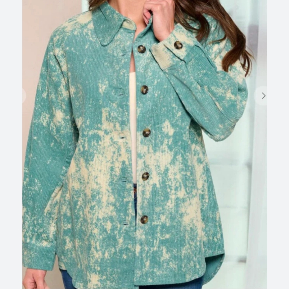 NWT Tie Dye Corduroy Shacket